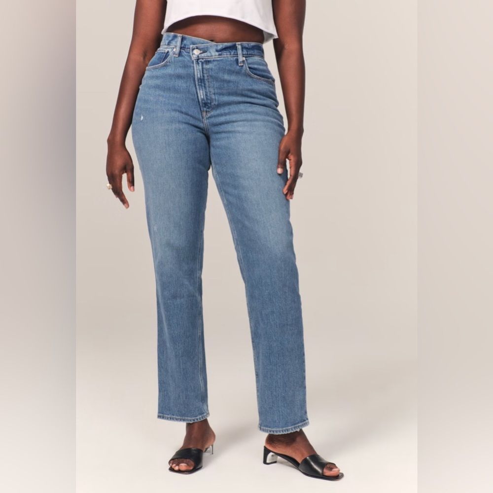 Abercrombie & Fitch Blue Straight Leg Denim